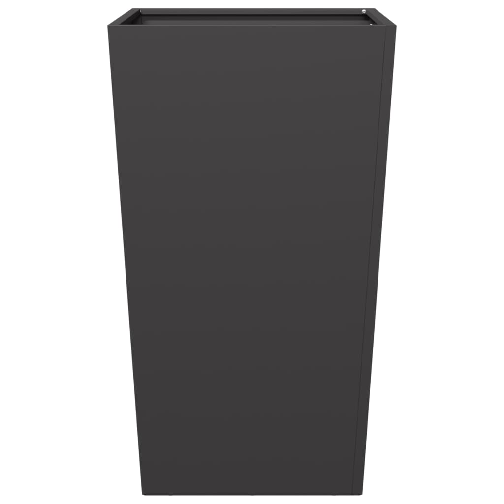 Ζαρντινιέρα Κήπου Μαύρη 45x45x75 εκ. από Ατσάλι