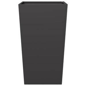 Ζαρντινιέρα Κήπου Μαύρη 45x45x75 εκ. από Ατσάλι