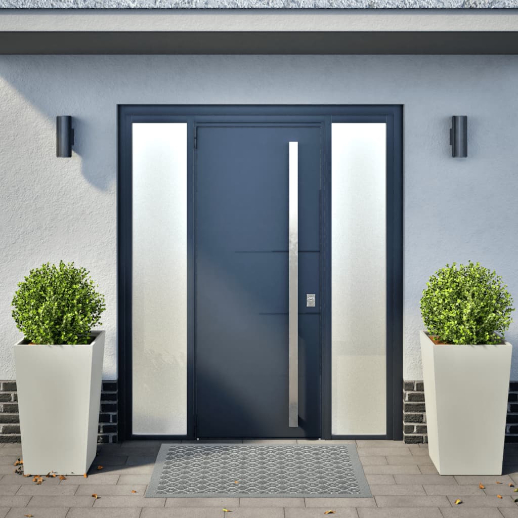 Ζαρντινιέρες Κήπου 2 τεμ. Λευκό 45x45x75 εκ από Ατσάλι