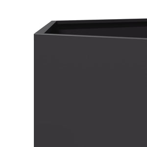 Ζαρντινιέρα Κήπου Εξάγωνη Μαύρη 46x40x45 εκ. Ατσάλι