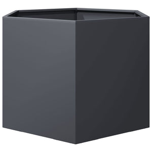 Ζαρντινιέρα Κήπου Εξάγωνη Ανθρακί 69x60x45 εκ. Ατσάλι - Pakobazaar