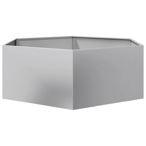 Ζαρντινιέρα Κήπου Εξάγωνη 138x120x45 εκ. Γαλβανισμένο Χάλυβα