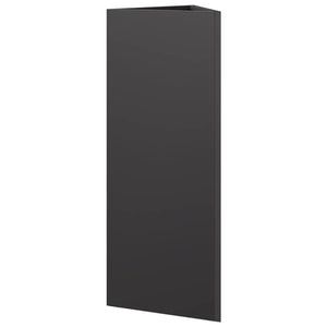 Ζαρντινιέρες Κήπου 2 τεμ. Μαύρο Τρίγωνο 30x26x75 εκ. από Ατσάλι - Pakobazaar