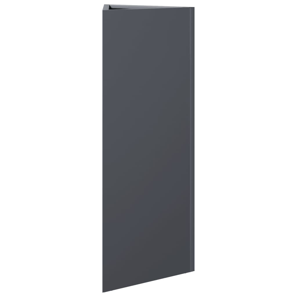 Ζαρντινιέρες Κήπου 2 τεμ. Ανθρακί Τρίγωνο 30x26x75 εκ. Ατσάλι - Pakobazaar