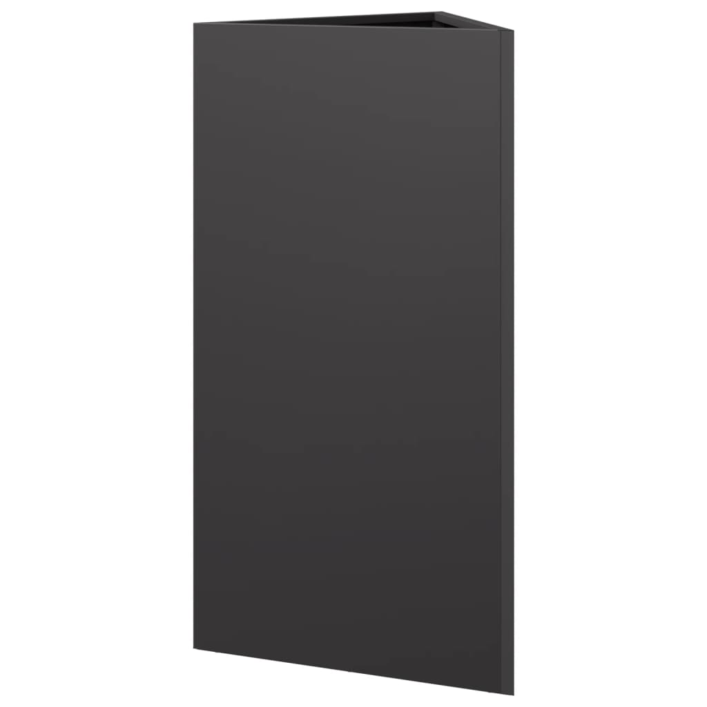 Ζαρντινιέρες Κήπου 2 τεμ. Μαύρο Τρίγωνο 40x34,5x75εκ από Ατσάλι