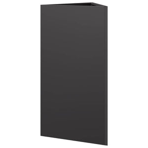 Ζαρντινιέρες Κήπου 2 τεμ. Μαύρο Τρίγωνο 40x34,5x75εκ από Ατσάλι