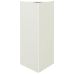 Ζαρντινιέρες Κήπου 2 τεμ. Λευκό Τρίγωνο 40x34,5x75εκ από Ατσάλι