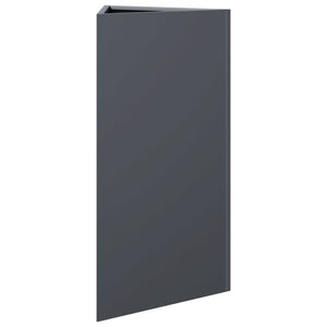 Ζαρντινιέρα Κήπου Ανθρακί Τρίγωνο 40x34,5x75 εκ. Ατσάλι