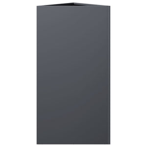 Ζαρντινιέρα Κήπου Ανθρακί Τρίγωνο 40x34,5x75 εκ. Ατσάλι