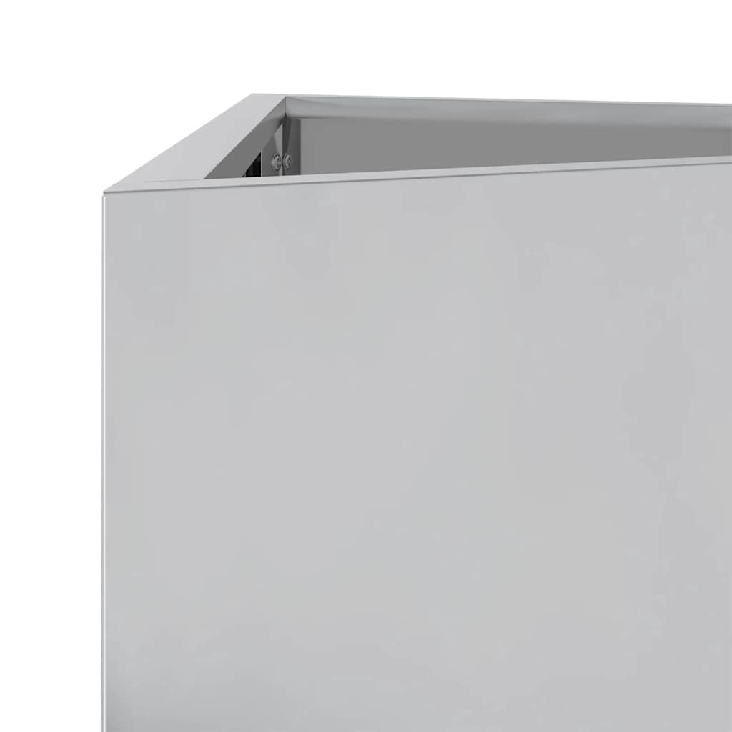 Ζαρντινιέρα Κήπου Τρίγωνο 40x40x75 εκ Γαλβ. Ατσάλι - Pakobazaar