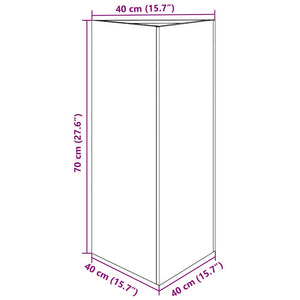 Ζαρντινιέρα Κήπου Τρίγωνο 40x40x75 εκ Γαλβ. Ατσάλι - Pakobazaar