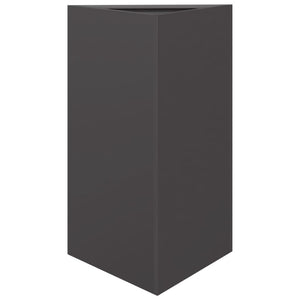 Ζαρντινιέρες Κήπου 2 τεμ. Μαύρο Τρίγωνο 50x43x75 εκ. από Ατσάλι - Pakobazaar