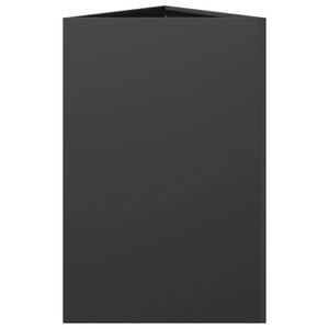 Ζαρντινιέρες Κήπου 2 τεμ. Μαύρο Τρίγωνο 50x43x75 εκ. από Ατσάλι - Pakobazaar
