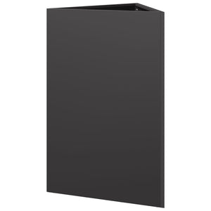 Ζαρντινιέρες Κήπου 2 τεμ. Μαύρο Τρίγωνο 50x43x75 εκ. από Ατσάλι - Pakobazaar