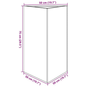 Ζαρντινιέρες Κήπου 2 τεμ. Λευκό Τρίγωνο 50x43x75 εκ. από Ατσάλι