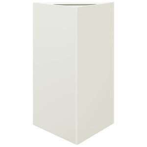 Ζαρντινιέρες Κήπου 2 τεμ. Λευκό Τρίγωνο 50x43x75 εκ. από Ατσάλι