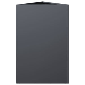 Ζαρντινιέρα Κήπου Ανθρακί Τρίγωνο 50x43x75 εκ. Ατσάλι