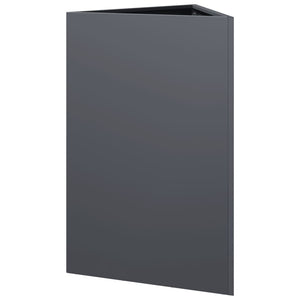 Ζαρντινιέρα Κήπου Ανθρακί Τρίγωνο 50x43x75 εκ. Ατσάλι
