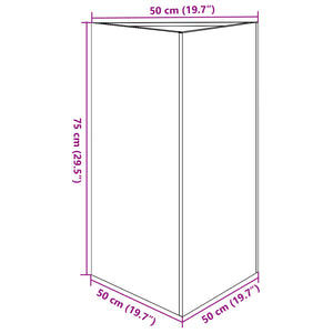 Ζαρντινιέρα Κήπου Τρίγωνο 50x43x75 εκ Ανοξείδωτο Ατσάλι