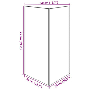 Ζαρντινιέρες Κήπου 2 τεμ. Τρίγωνο 50x43x75 εκ Ανοξείδωτο Ατσάλι