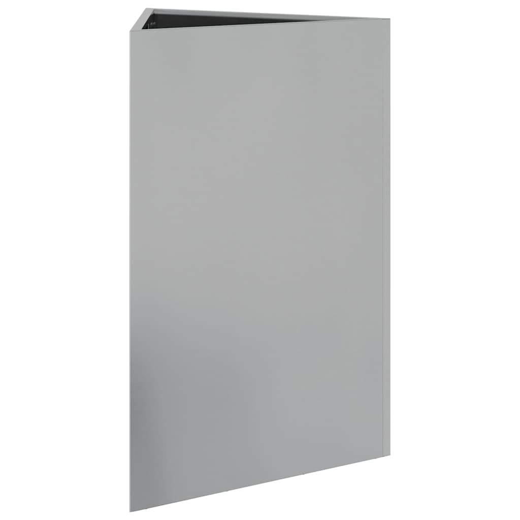 Ζαρντινιέρες Κήπου 2 τεμ. Τρίγωνο 50x43x75 εκ Γαλβ. Ατσάλι