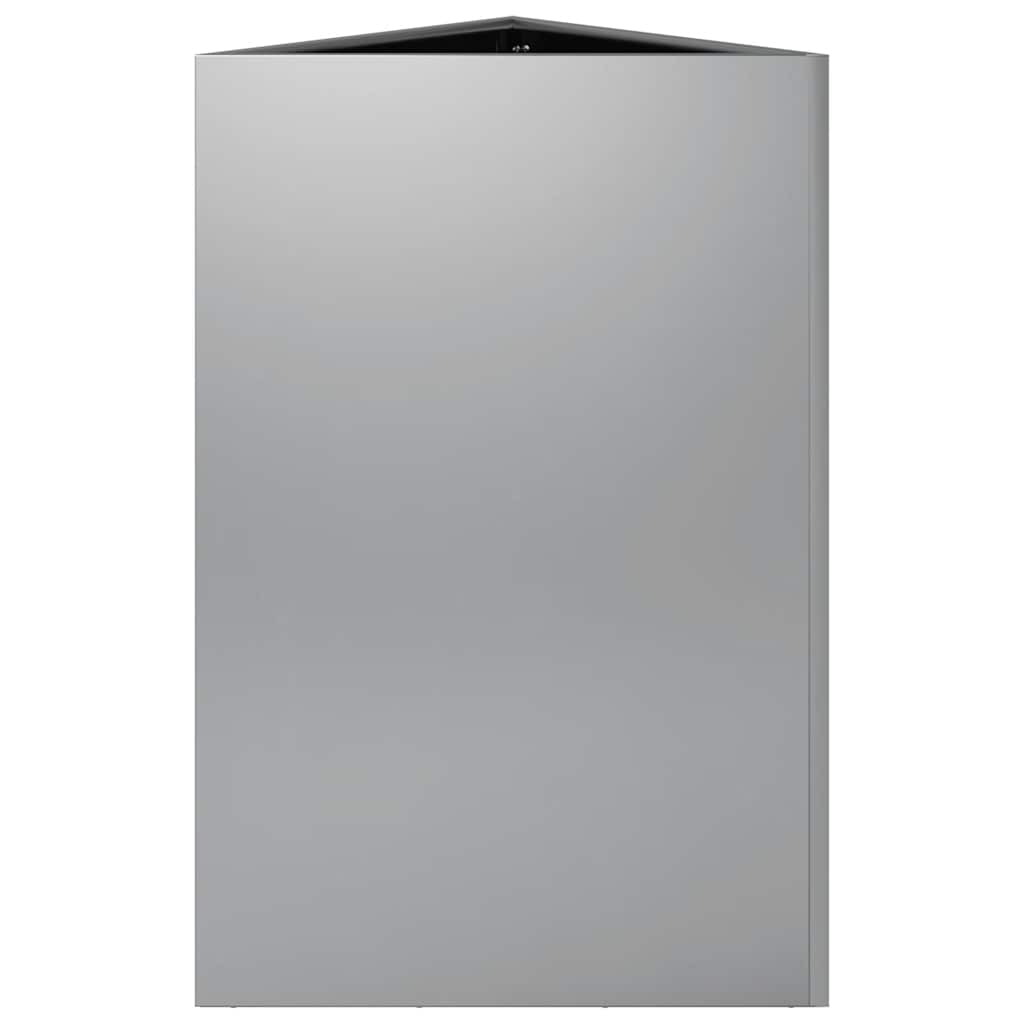 Ζαρντινιέρες Κήπου 2 τεμ. Τρίγωνο 50x43x75 εκ Γαλβ. Ατσάλι