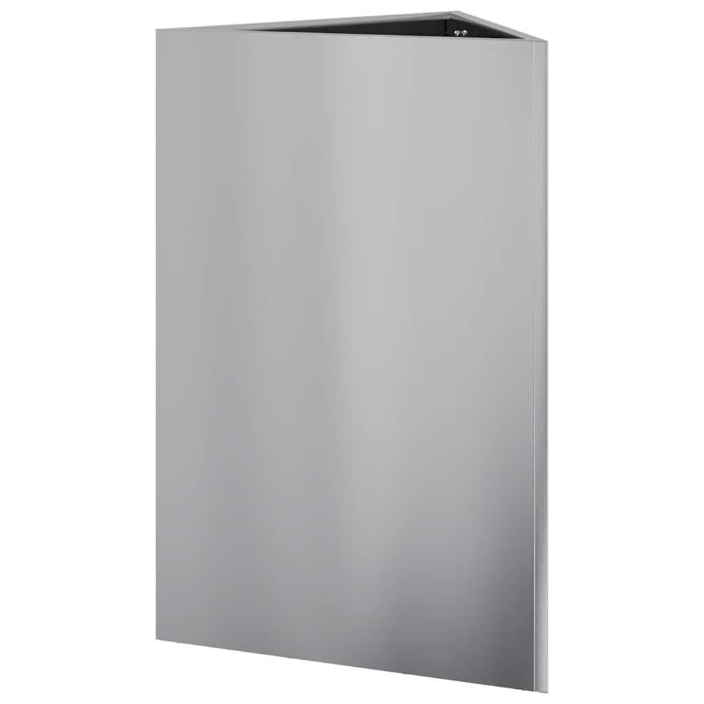 Ζαρντινιέρες Κήπου 2 τεμ. Τρίγωνο 50x43x75 εκ Γαλβ. Ατσάλι