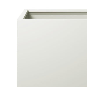 Ζαρντινιέρα Κήπου Λευκή 30x30x30 εκ. από Ατσάλι