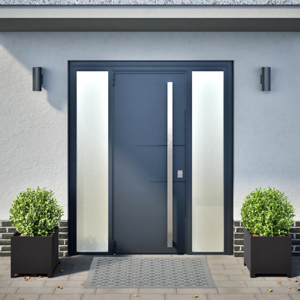 Ζαρντινιέρες Κήπου 2 τεμ. Μαύρο 40x40x40 εκ. από Ατσάλι