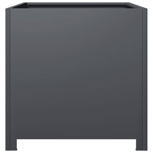 Ζαρντινιέρα Κήπου Ανθρακί 50x50x50 εκ. από Ατσάλι - Pakobazaar