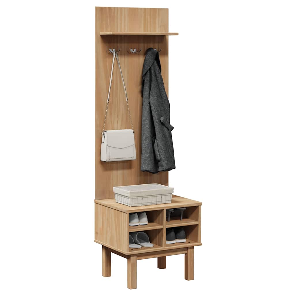 Έπιπλο χωλ OTTA 50x40x160 εκ. Μασίφ Ξύλο Πεύκου - Pakobazaar