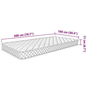 Στρώμα με Αφρό Μνήμης Λευκό 100x200x17 εκ. μαλακό - Pakobazaar