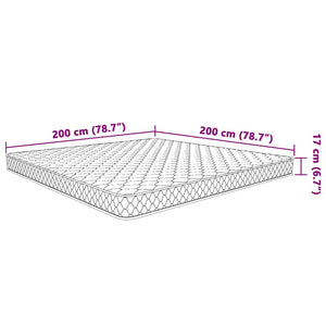 Στρώμα με Αφρό Μνήμης Λευκό 200x200x17 εκ. μαλακό