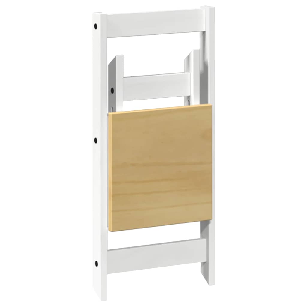 Καρέκλες Τραπεζαρίας Πτυσσόμ. 4 τεμ. Corona Λευκές Μασίφ Πεύκο - Pakobazaar