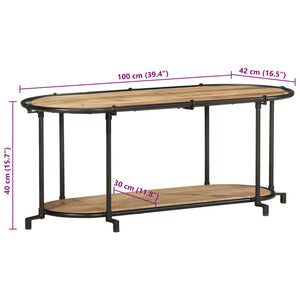 Έπιπλο Τηλεόρασης 100x42x40 εκ. Μασίφ Ακατέργ. Ξύλο Μάνγκο - Pakobazaar