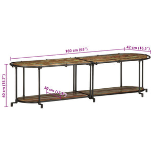 ντουλάπι τηλεόρασης  160x42x40 cm από μασίφ ξύλο αναγεννημένο