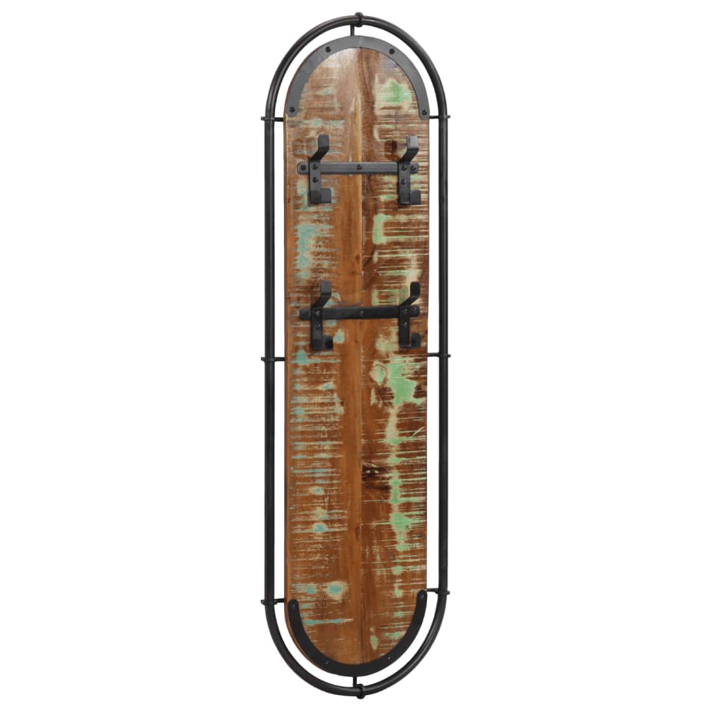 Κρεμάστρες Τοίχου Επιτοίχιες με 4 Γάντζους 2 τεμ. Μασίφ Μάνγκο - Pakobazaar