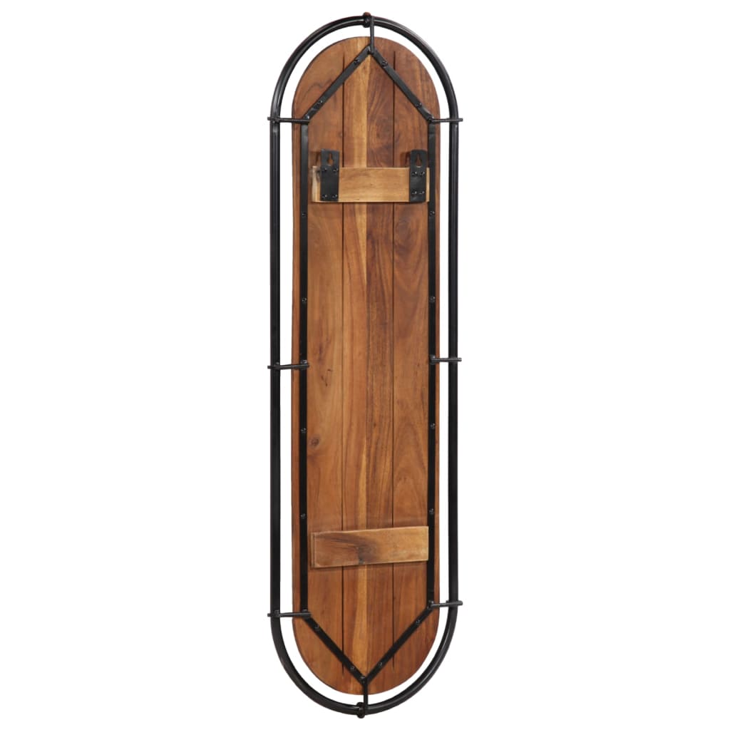 Κρεμάστρες Τοίχου Επιτοίχιες με 4 Γάντζους 2 τεμ. Μασίφ Μάνγκο - Pakobazaar