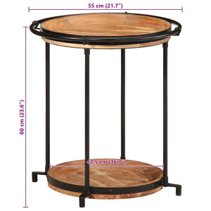 Τραπεζάκι Ø55x60 cm μασίφ ξύλο ακακία - Pakobazaar