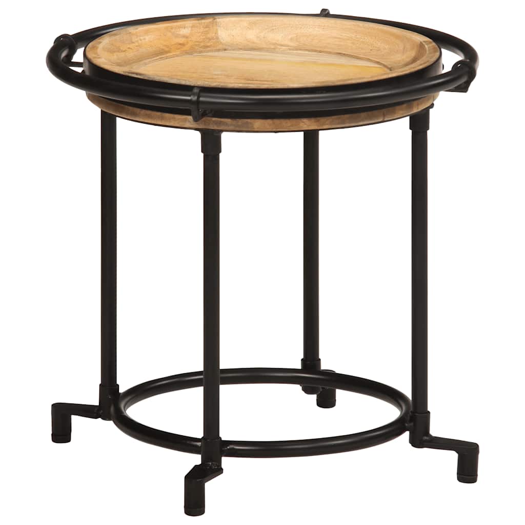 σετ τραπεζιών 2 τεμαχίων από μασίφ ξύλο Mango - Pakobazaar