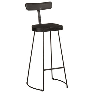 Bar Stools 2 τεμάχια Μαύρο 49x43x103 cm Στερεό ξύλο Mango - Pakobazaar