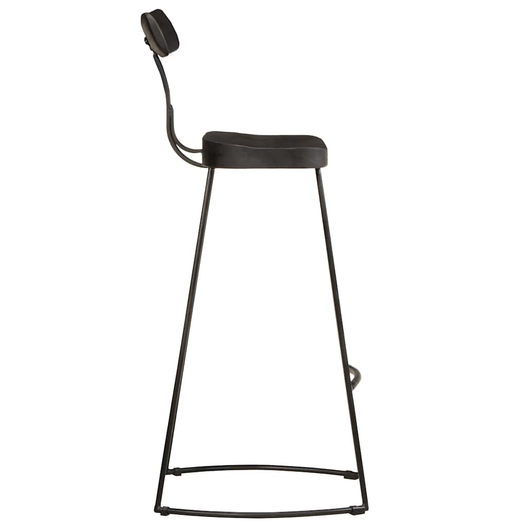 Bar Stools 2 τεμάχια Μαύρο 49x43x103 cm Στερεό ξύλο Mango - Pakobazaar