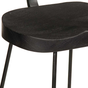 Bar Stools 2 τεμάχια Μαύρο 49x43x103 cm Στερεό ξύλο Mango - Pakobazaar