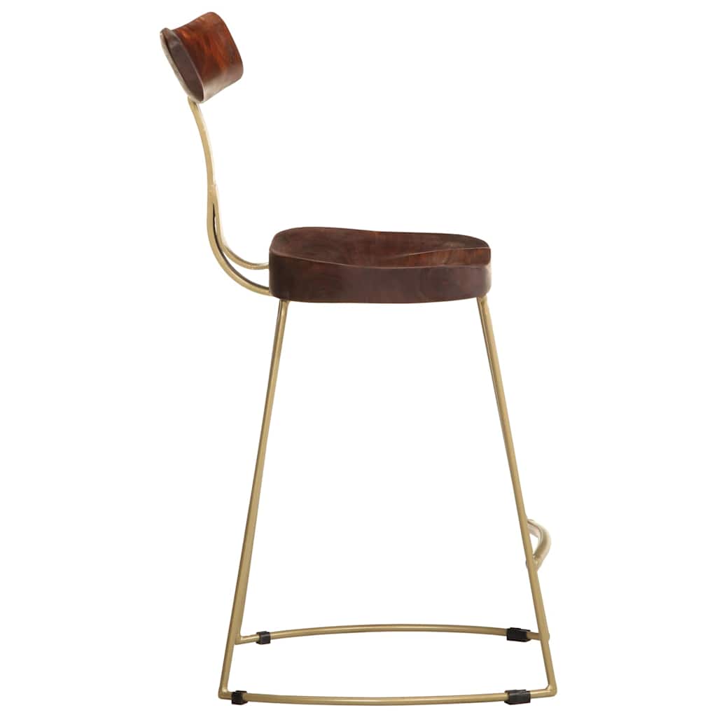 Σκαμπό Μπαρ 2 τεμ. 49x43x79 εκ. από Μασίφ Ξύλο Μάνγκο - Pakobazaar