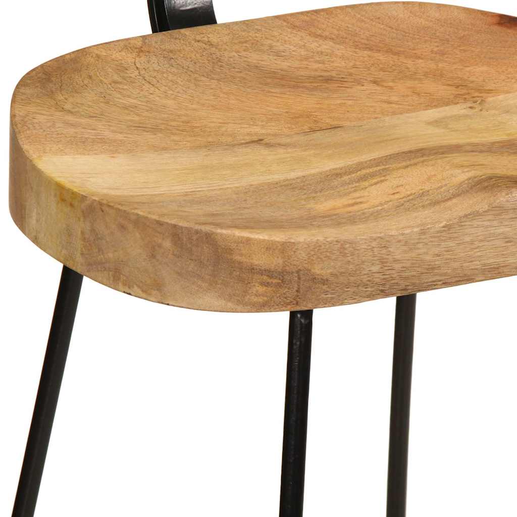 Σκαμπό Μπαρ 2 τεμ. 49x43x103 εκ. από Μασίφ Ξύλο Μάνγκο - Pakobazaar