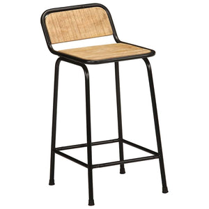Bar Stools 2 τεμάχια 46x35,5x80 cm Στερεό ξύλο Rough Mango - Pakobazaar