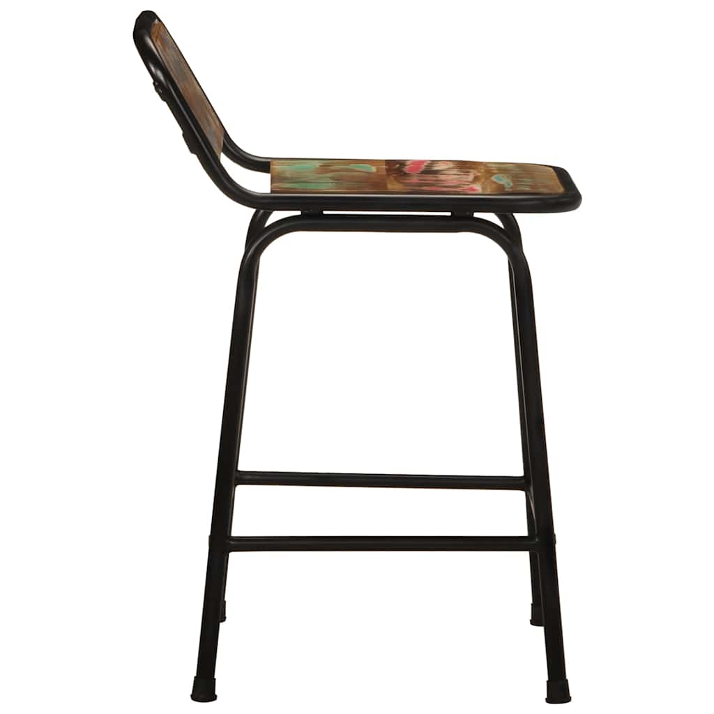 Σκαμπό Μπαρ 4 τεμ. 46x35,5x70 εκ. Μασίφ Ανακυκλωμένο Ξύλο - Pakobazaar