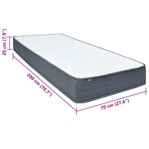 Στρώμα Boxspring 200 x 70x 20 εκ. μέτριας απαλότητας Υφασμάτινο - Pakobazaar