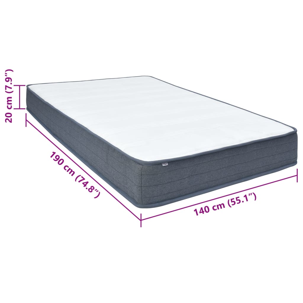 Στρώμα Boxspring 190x140x20 εκ. μέτριας απαλότητας Υφασμάτινο - Pakobazaar