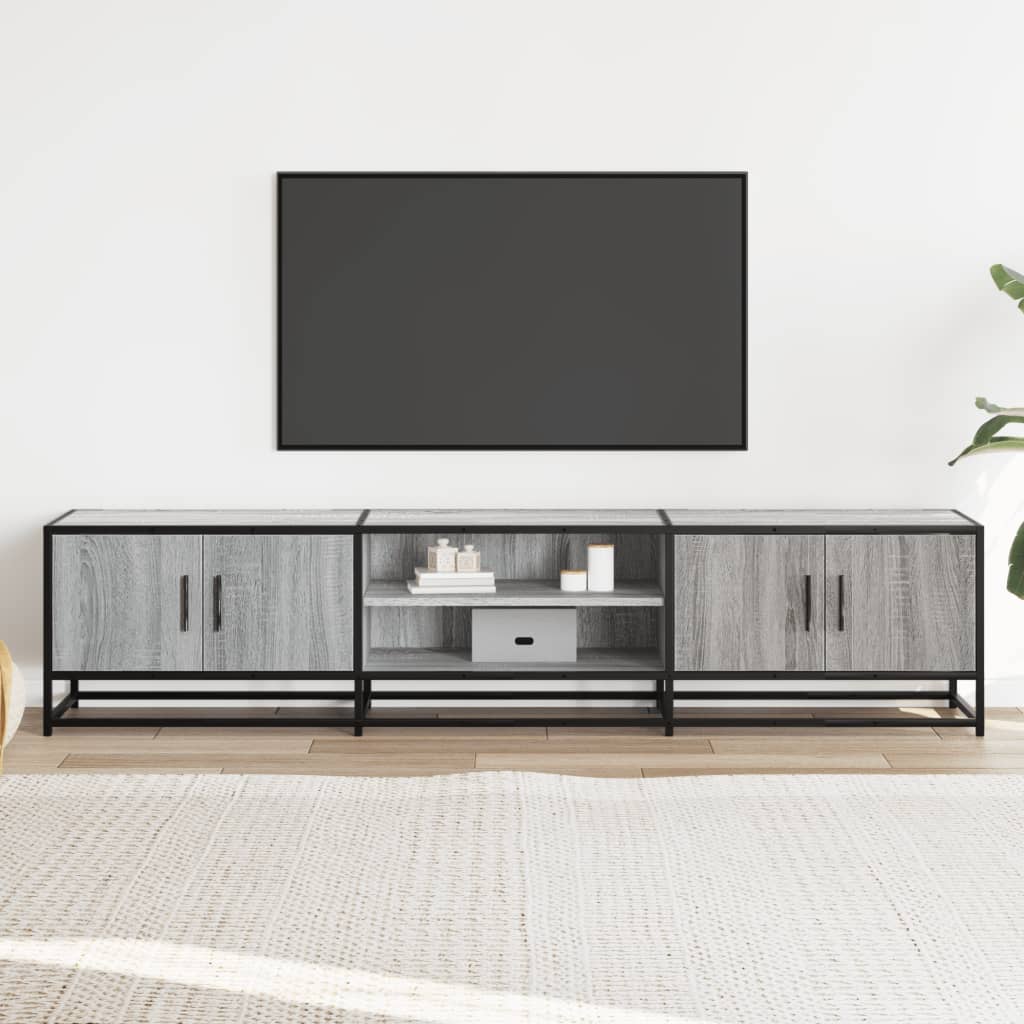 Έπιπλο Τηλεόρασης Γκρι Sonoma 180x35x41 εκ. από Επεξεργ. Ξύλο